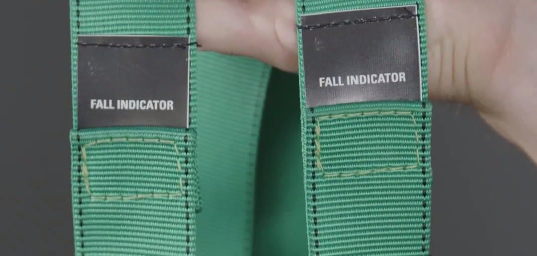 Comprobar los indicadores de caída.  para stihl double shoulder harness
